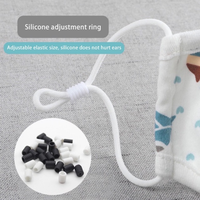 Pengait masker / Masker Adjustable Bahan Silikon Elastis ( silicon adjuster ring untuk masker)