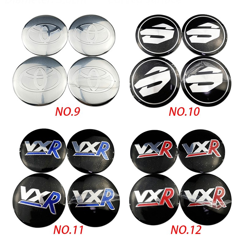 4pcs Stiker Emblem/Badge Tulisan Night Knight 56mm Untuk Mobil Toyota Trd Vxr