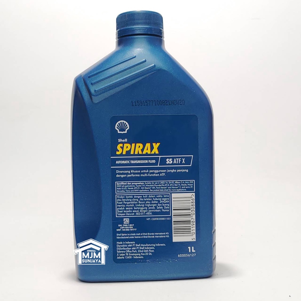 Oli Transmisi Matic Mobil Shell Spirax X S5 1 Liter 1L ATF MV Transmission Power Steering Premium Synthetic