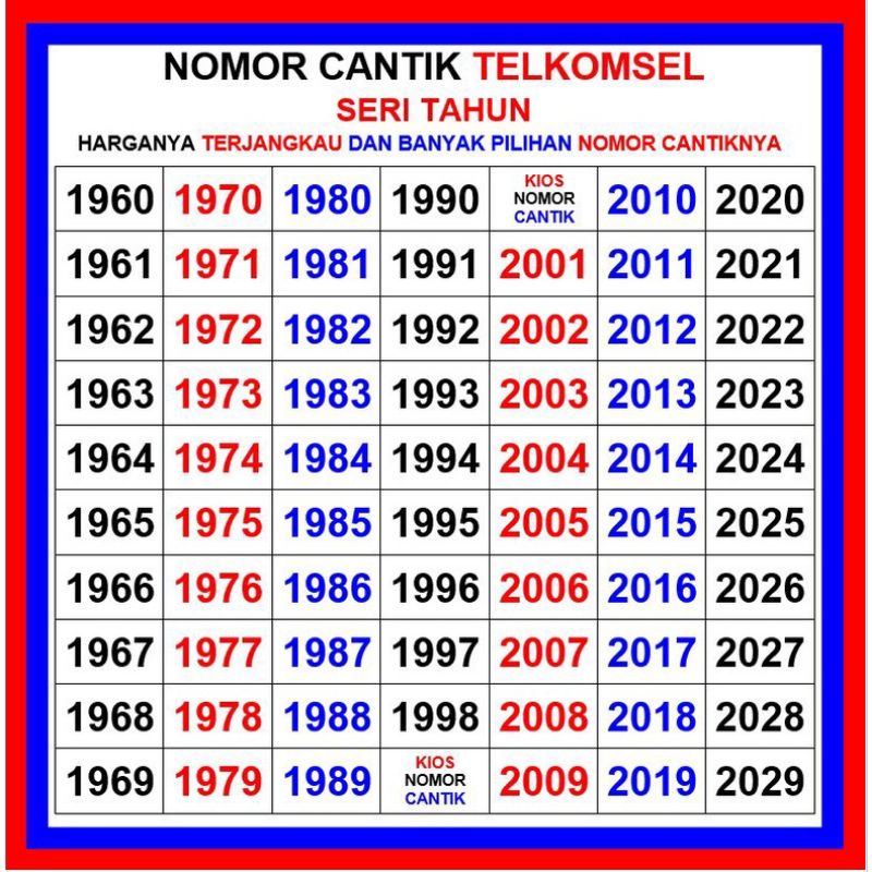 Kartu perdana telkomsel murah nomor cantik simpati seri tahun kelahiran rapih nocan AS loop bisa COD