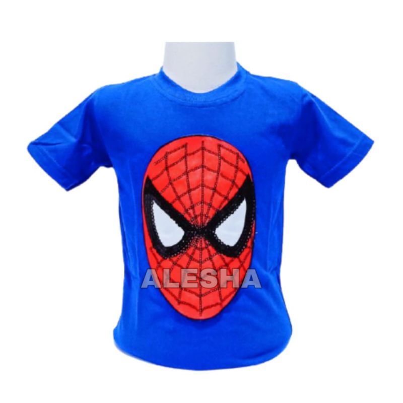 Kaos Baju anak LED nyala superhero Spiderman /LED/ Tas Ransel anak Karakter