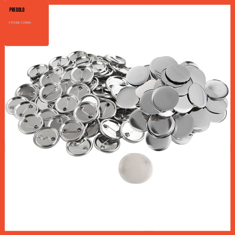 [In Stock] 100Sets Blank Button Badge Parts Material for DIY Gifts Presents Unisex
