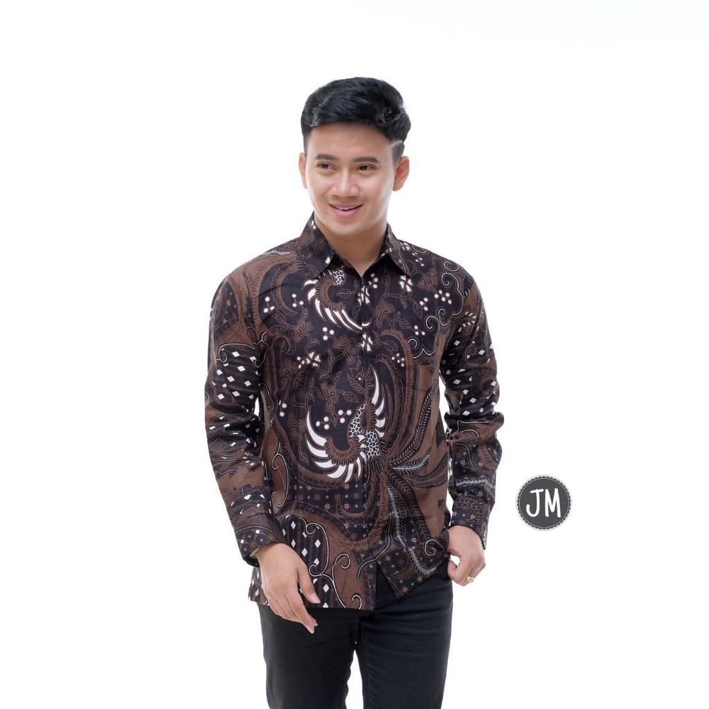 KEMEJA BATIK PRIA LENGAN PANJANG SIZE M L XL XXL-Kmj Lemah Teles