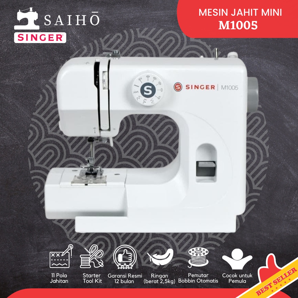 BEST DEAL !!! SINGER M1005 / M 1005 - Mesin Jahit Mini Portabel Hanya 2,5kg