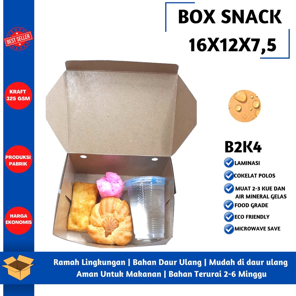 Snack Box 16x12 Laminasi 325 Gsm (B2K4-Laminasi)