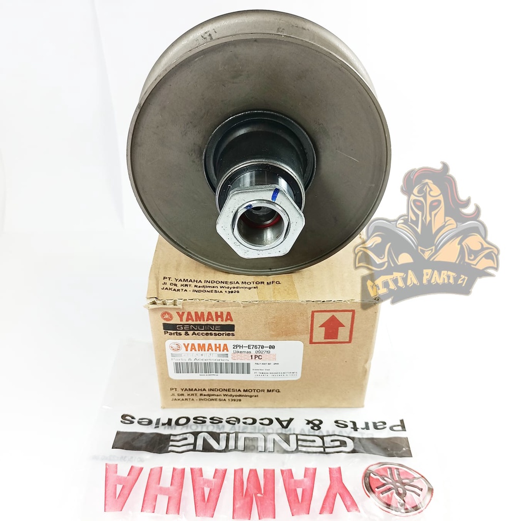 PULLY ONLY YAMAHA 2PH KUALITAS ASLI ORIGINAL YAMAHA PRESISI TINGGAL PASANG AWET DAN DIJAMIN MANTAP MIO M3 MIO Z MIO GT 125 SOUL GT 125 FINO FI XRIDE 125 PULY ONLY PULI ONLI