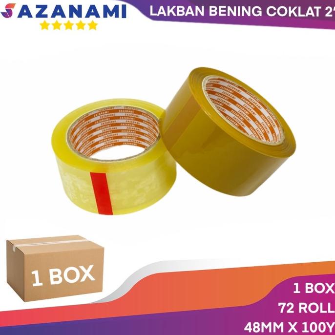 

1 BOX LAKBAN BENING 2 INCH x 100Y SAZANAMI LAKBAN COKLAT #JNE TRUCKING