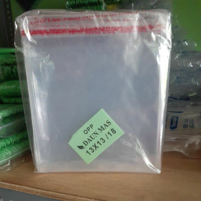 

opp 13 x 13 18 micron plastik lem klip