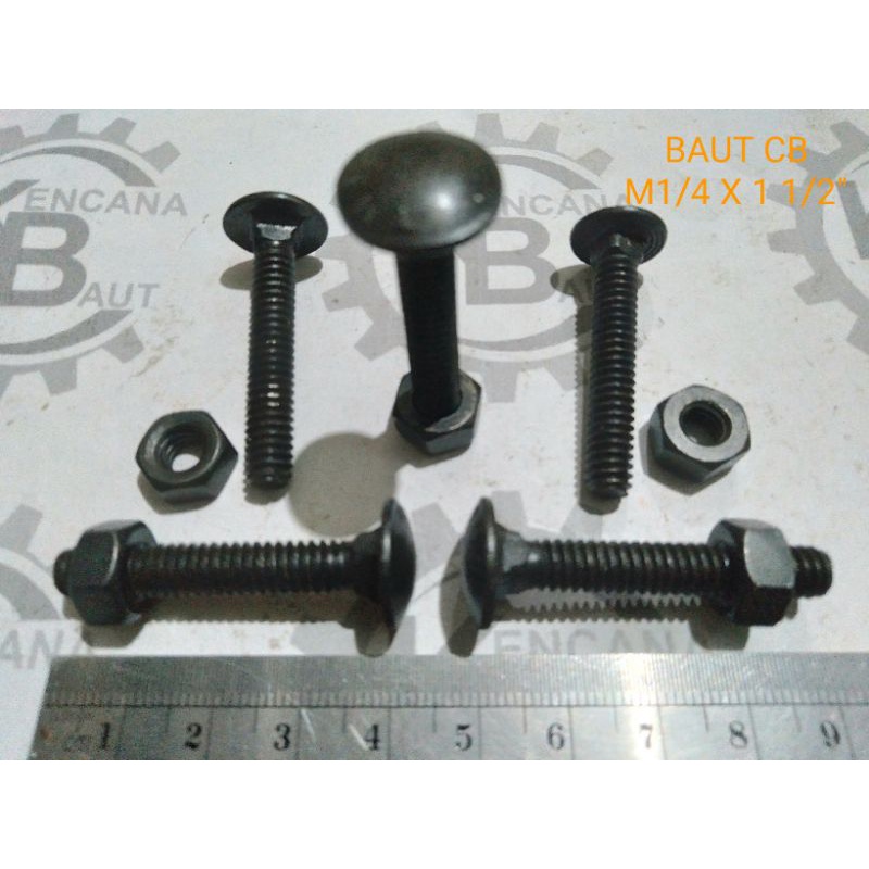 BAUT CB 1/4 X 1 1/2 BAUT PAYUNG / BAUT BAK / BAUT PAGAR / BUMPER