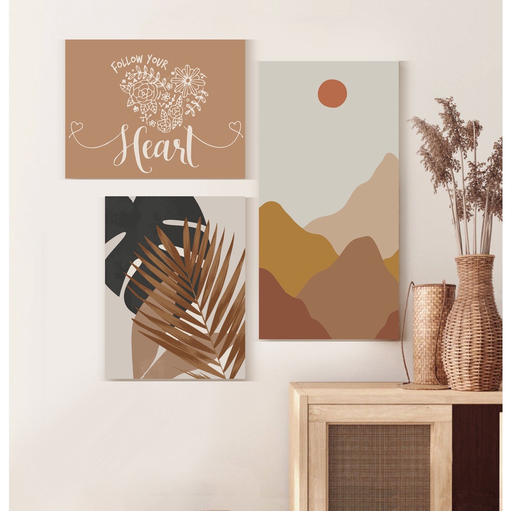 Hiasan Dinding Walldecor Ruang Tunggu Kantor Ruang Tamu Kamar Motif BOHO MINIMALIS (05)