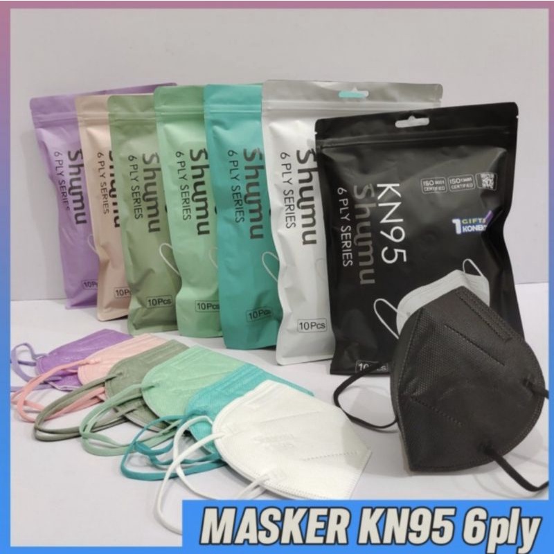 masker shumu kn95 6ply earloop isi 10pcs