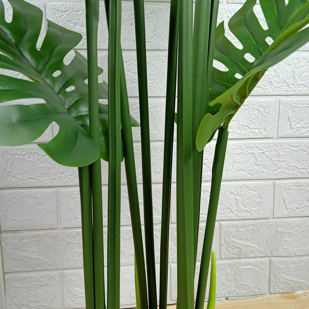 Pohon Monstera Pot Tanaman Hias Artificial Monstera Plastik PBP127 Azgalery