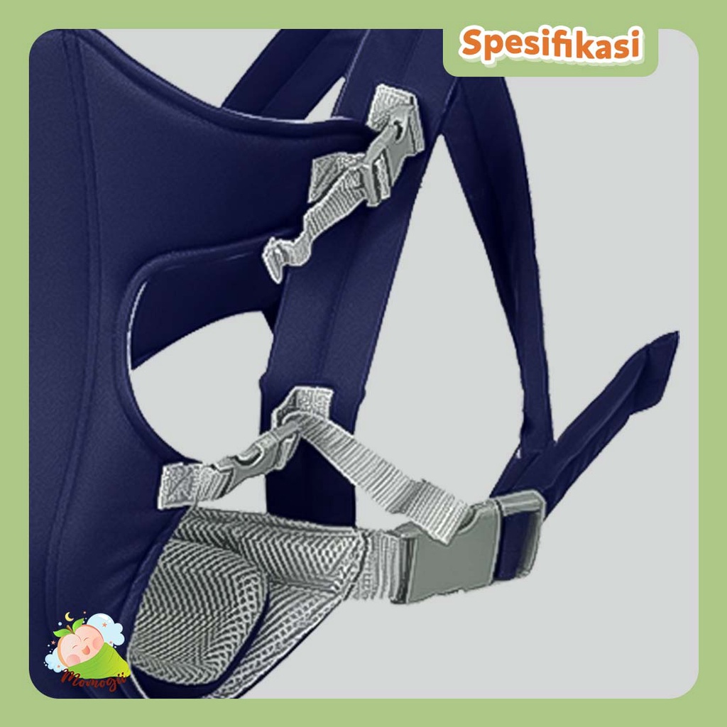 MOMOGII Gendongan Depan Anak Model Kangguru Baby Carrier Hipseat Kualitas Import