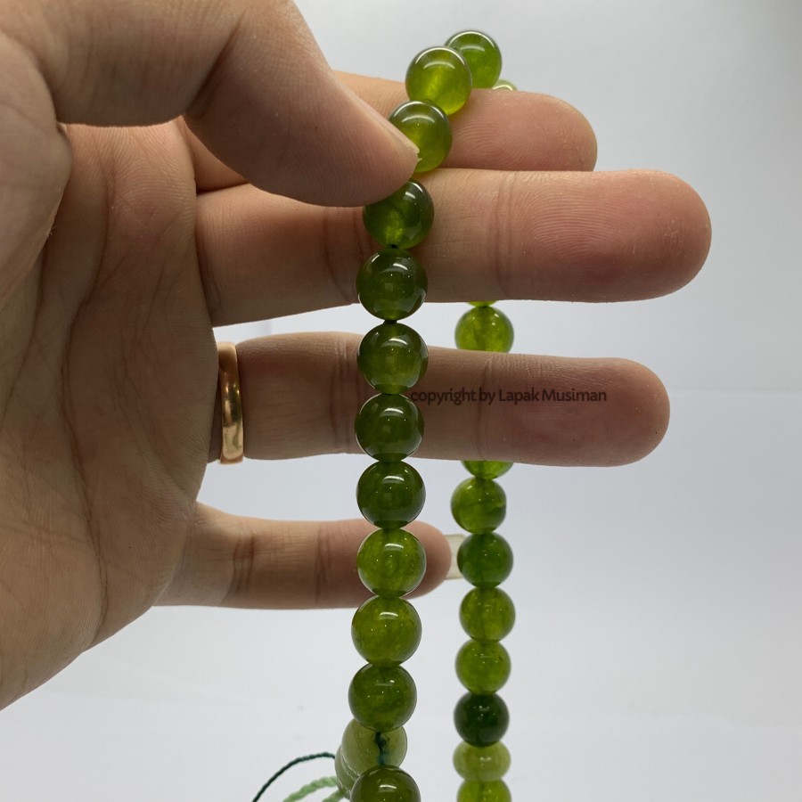 [Bayar di Tempat] Tasbih Batu Sungai Dareh Asli Natural 33 Butir 10MM