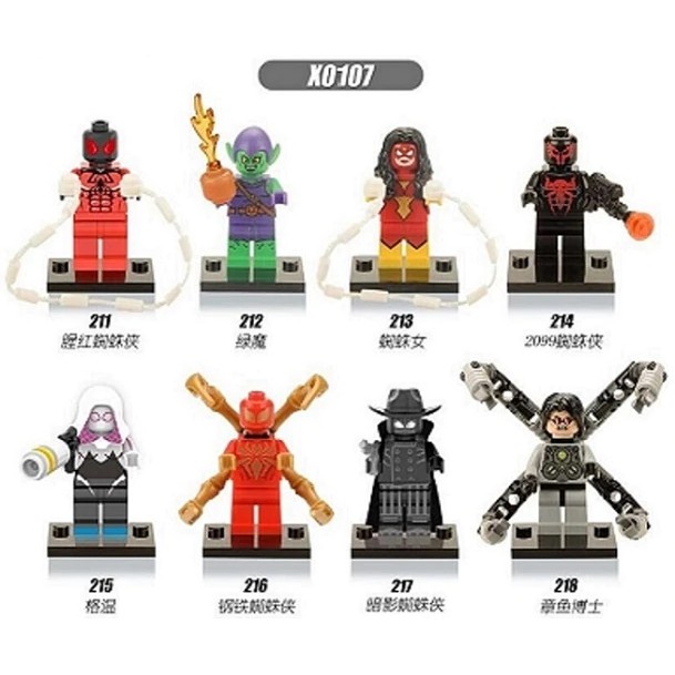 Mainan Lego Super Heroes Building Blocks Captain America Iron Spider-Man Gwen Green Goblin Bricks