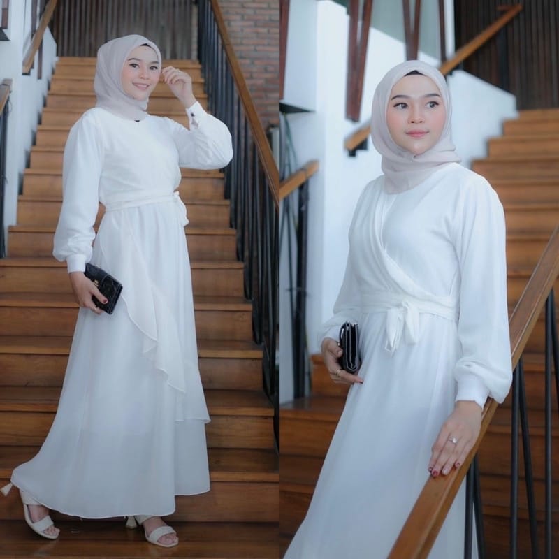 Gamis Wanita Muslimah Syari Dewasa Jubah Muslim Cewek Maxidress Casual Baju Muslim Wanita Remaja Dew
