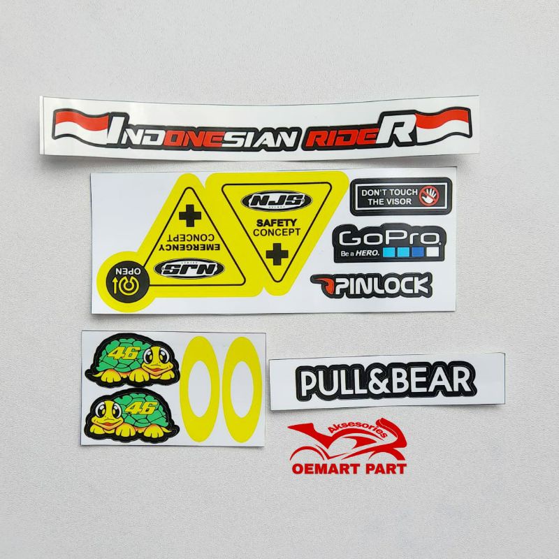 Stiker Kaca Helm NJS