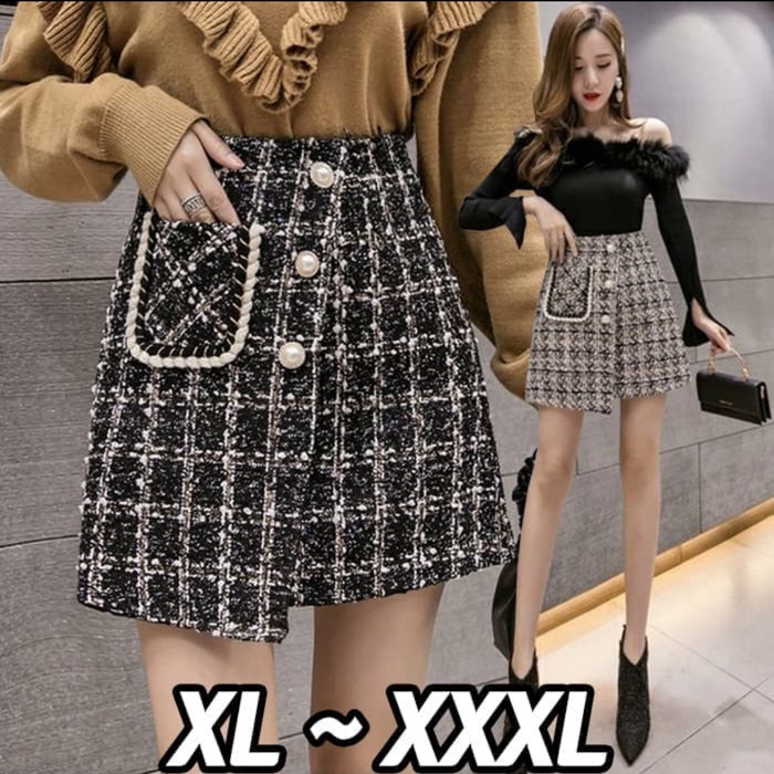 rok mini skirt wanita import xl xxl xxxl jumbo bigsize korea wanita