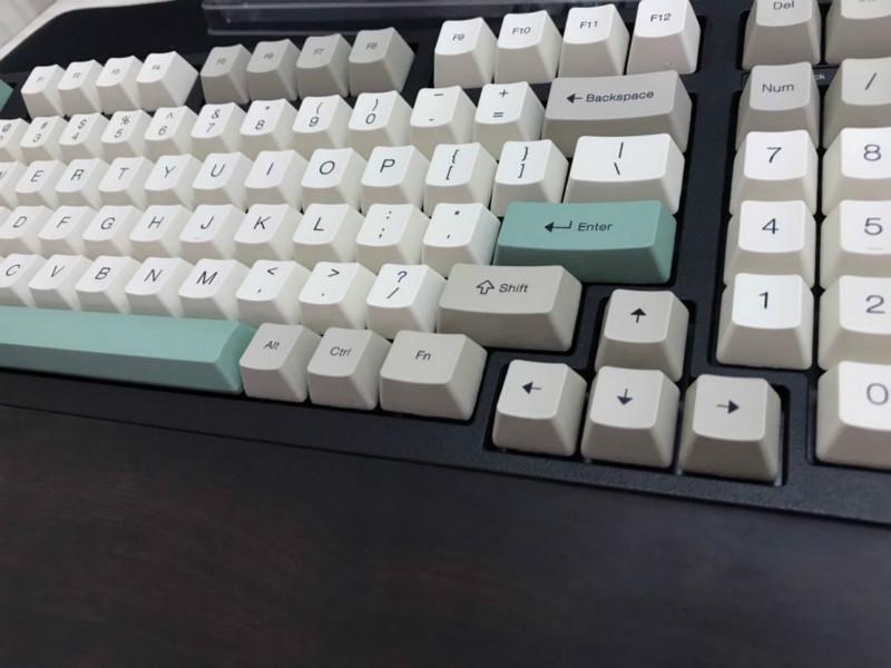 PBT Keycap Sublimasi Retro Industri Pencocokan Warna Abu-abu untuk Keyboard Mekanik Ikbc84 Keycap 980 Keycap