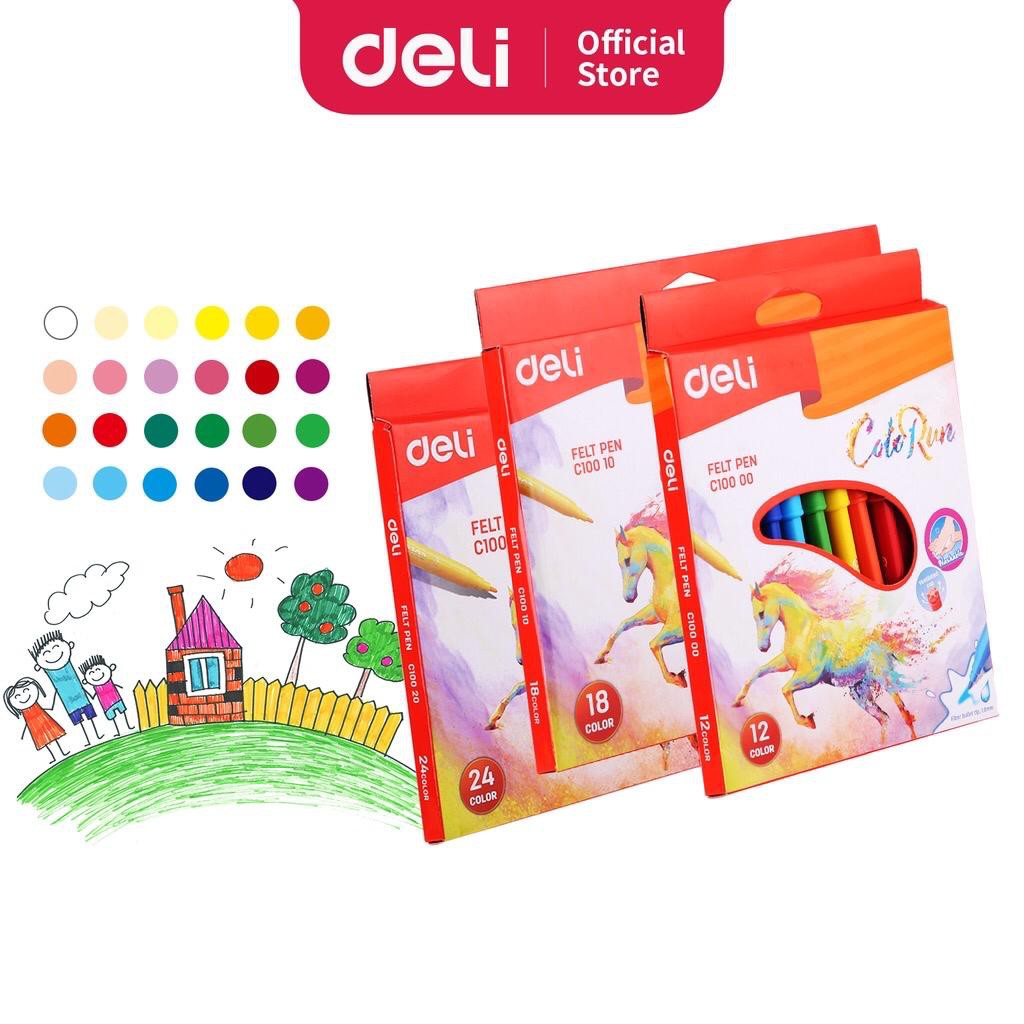 

SPIDOL DELI FELT PEN COLORUN 12W/18W