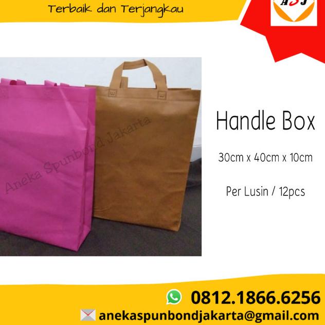 

Tas Kain/ Tas Belanja/ Goodie Bag/Spunbond Box 30cm x40cm x10cm
