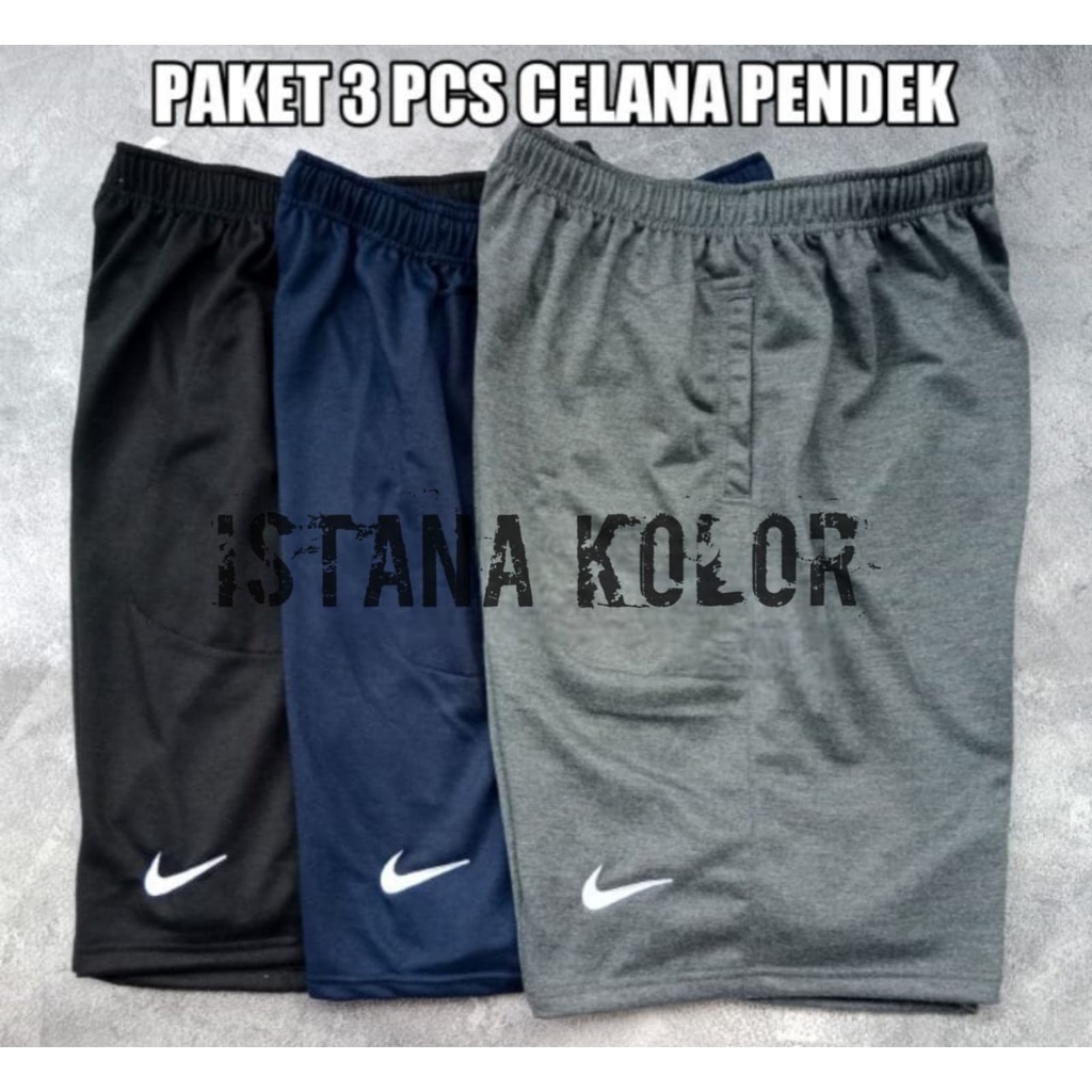 ( PAKET HEMAT 3 PCS ) Celana Pendek Kolor Jumbo Pria Wanita M L XL XXL XXXL