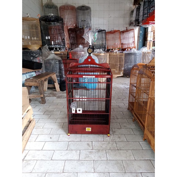 sangkar /kandang  kotak oriq no1 warna coklat (grab)