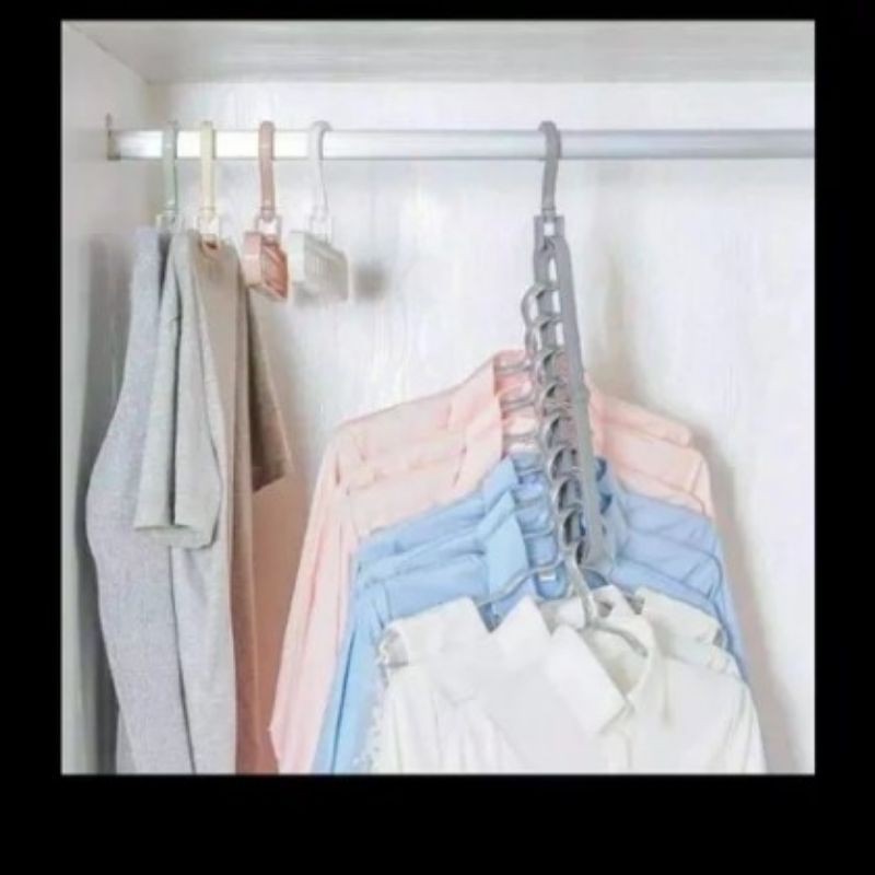 COD Magic Folding Hanger Gantungan Baju Instan Jemuran Baju Multifungsi