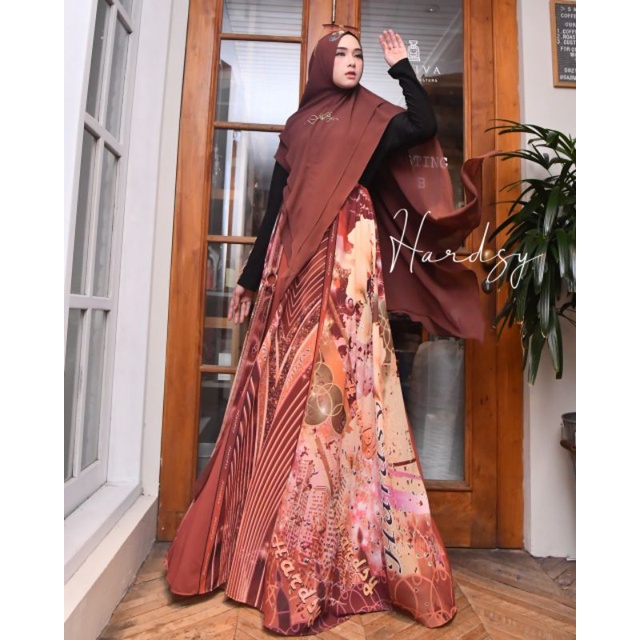 Savina Syar’i Ori by Hardsy Syalmadina / Gamis Set Syar’i / Gamis Pesta Mewah / Dress Muslimah Branded / Baju Syari Terbaru / Gamis Syari Terbaru / Fashion Muslimah Branded-6