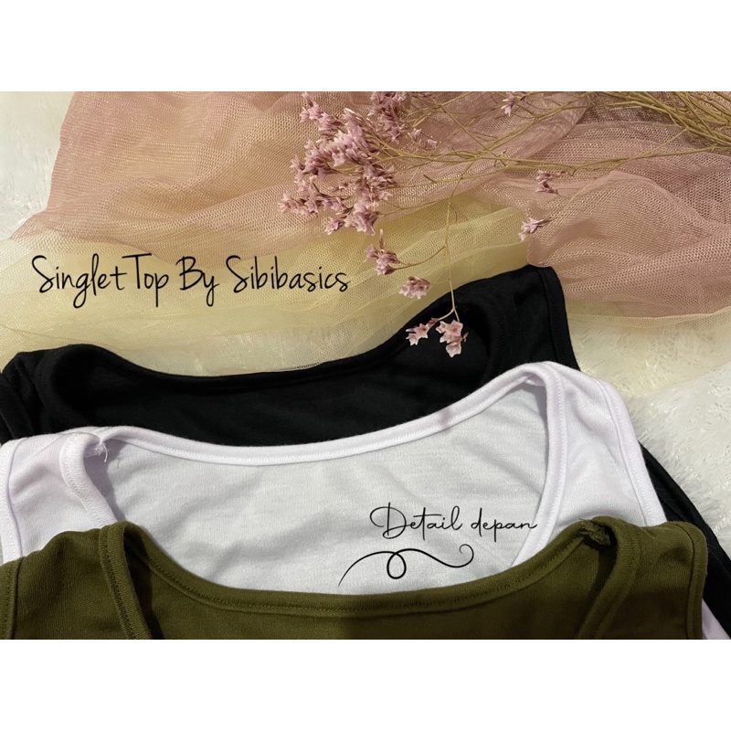 SIBIBASICS - Singlet Wanita Dewasa Jumbo Square Premium Kaos Dalam Cewek Remaja Tanktop Korea Sexy