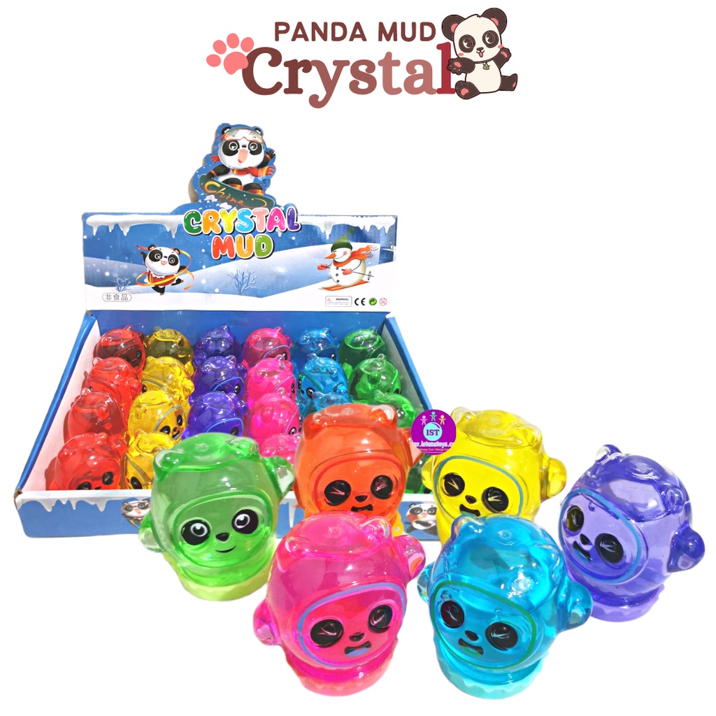 MWN Mainan Crystal Slime Bening bentuk Panda