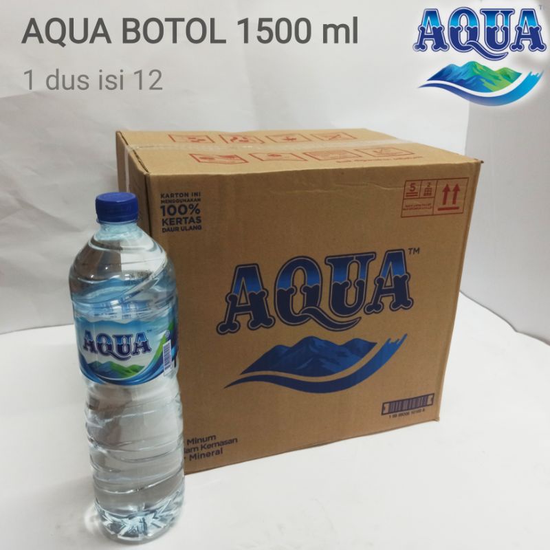 

Aqua botol 1500ml 1 dus isi 12 khusus gosend