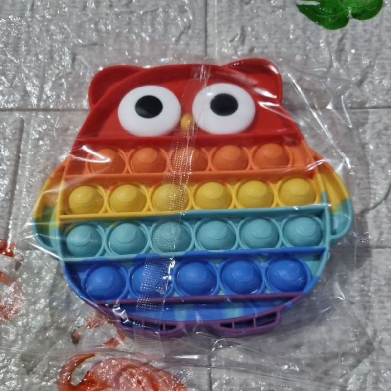 POP IT FIDGET TOY / POP IT PREMIUM ADA EMBOSSNYA / POP IT MURAH / POP IT FIDGET TOYS-Owl