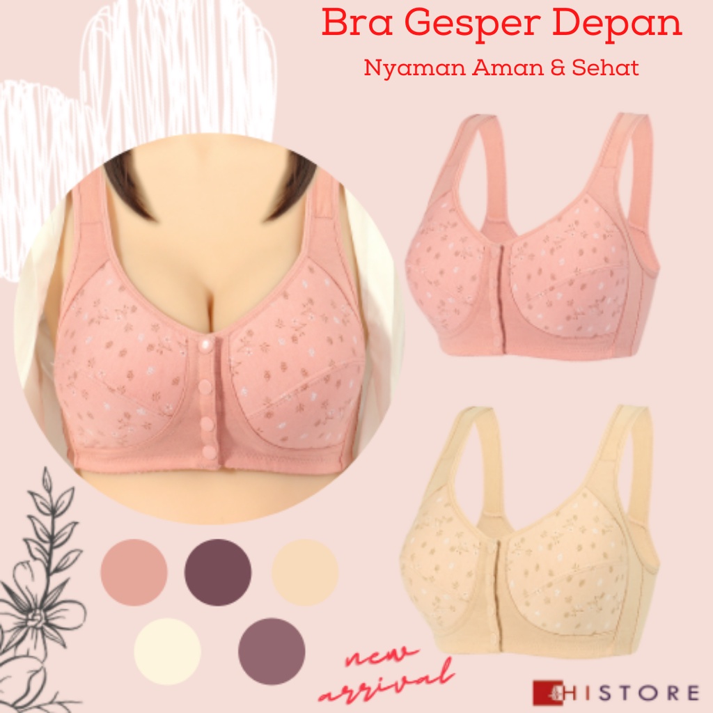 [HI] Bra Seamless Push Up Nirkabel Gesper Depan 2082 Wanita Paruh Baya dan Tua