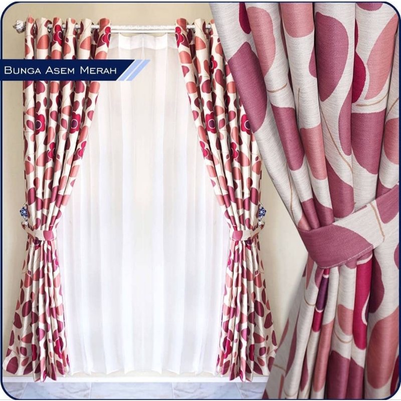 Gorden Blackout motif Daun Gorden jendela Gorden pintu Gorden Minimalis