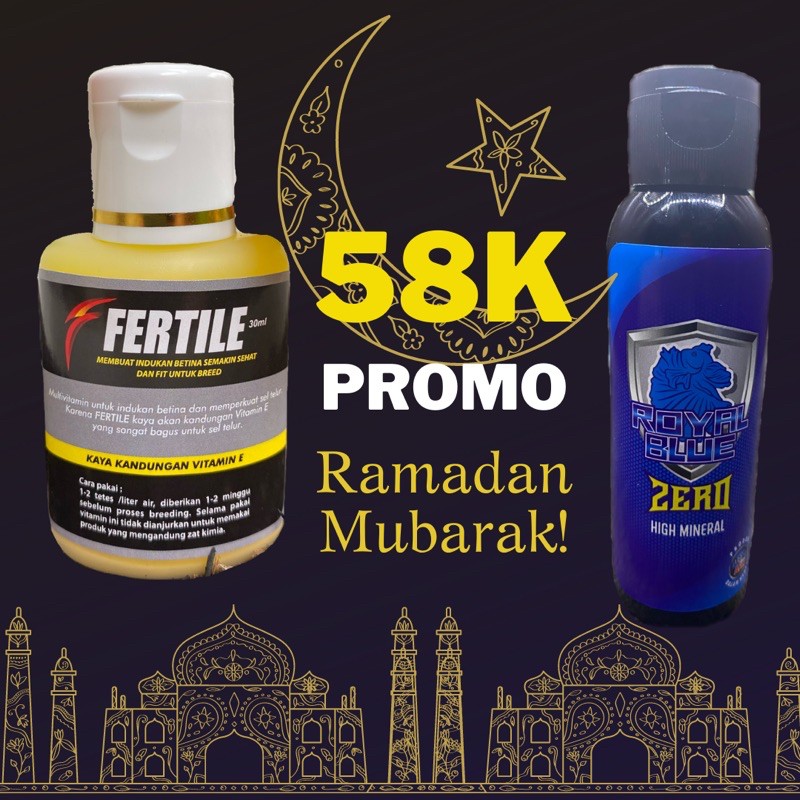 FERTILE Dan ROYAL BLUE Zero Multivitamin Untuk Indukan Cupang Betina