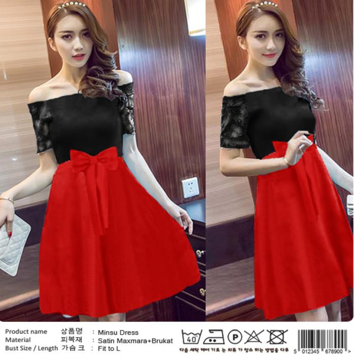 Promo Minsu Dress Lexoir Baju Grosir Tanah Abang