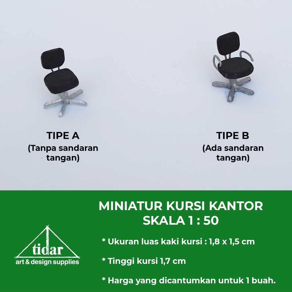 

[MR] HR - Miniatur Maket Kursi Kantor - Kerja - Belajar Skala 1:50
