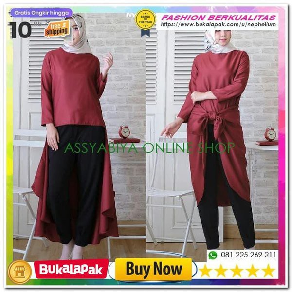 Tunik Casual Balotelli Tunik Muslim Blouse Muslim Wanita