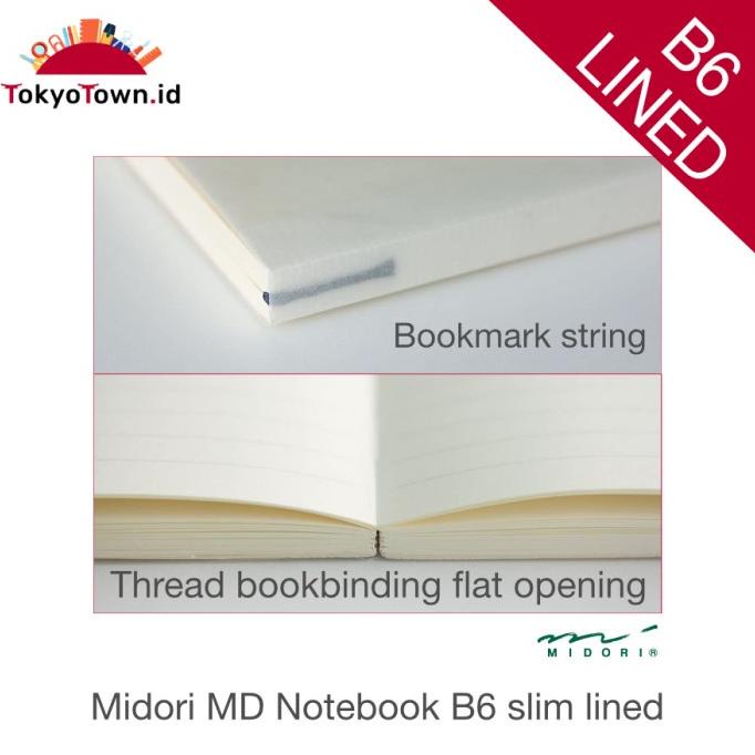 

Midori MD Notebook Journal B6 slim lined ruled