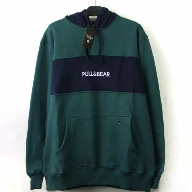 Sweater Hoodie Pull&amp;Bear Combi Bordir Premium Full Tag &amp; Lebel