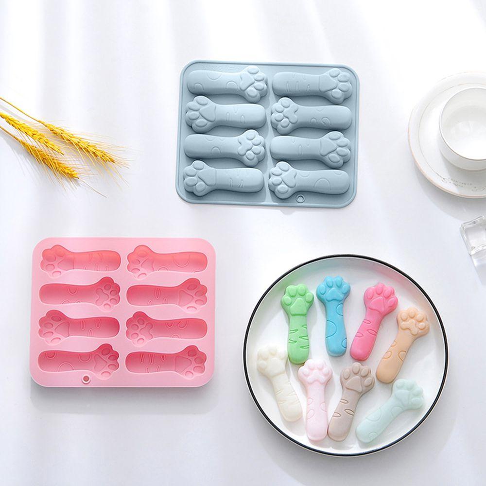 Suyo Cetakan Jelly / Es Batu / Cokelat / Keju 8 Lubang Bentuk Telapak Kaki Kucing DIY