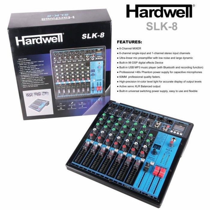 Mixer Audio Hardwell slk8 pro SLK 8 pro 8 Channel ORIGINAL Garansi 1 Tahun