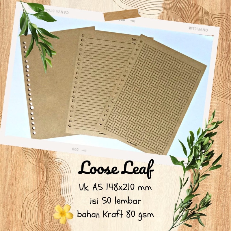 

RuangKreativ Loose Leaf Kraft A5 100 halaman