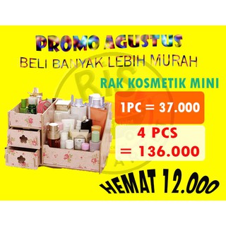  RAK  KOSMETIK  MINI  BAHAN KAYU COSMETIC STORAGE MINI  