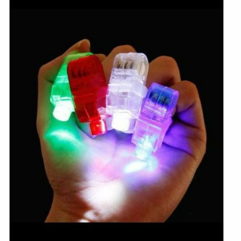 mainan senter jari flash light finger 4pcs / mainan anak murah / senter hias / senter tangan