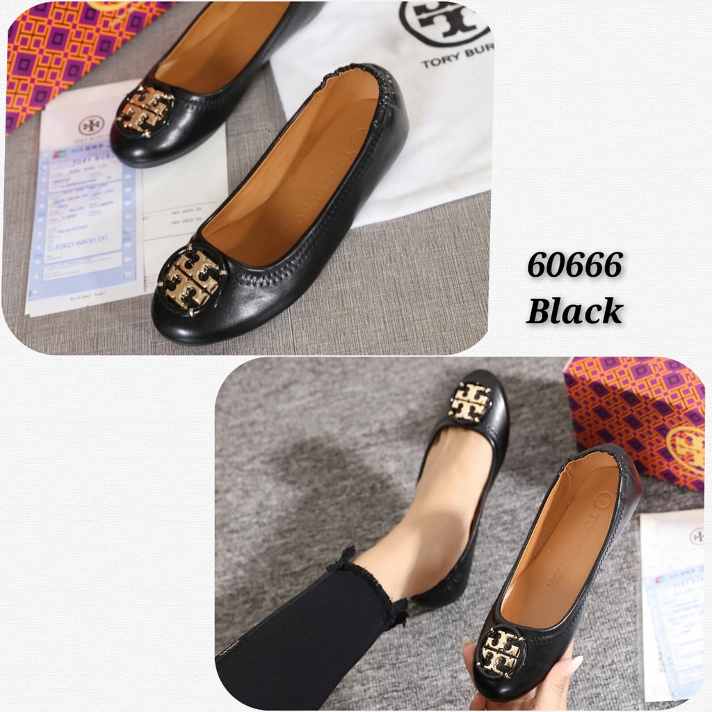 SEPATU WANITA IMPORT FLAT LOGO TERBARU SET 60666