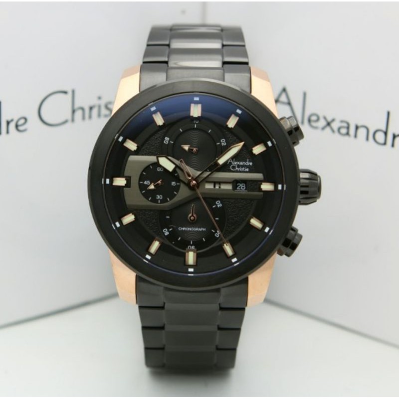 alexandre christie ac6559 rosegold black