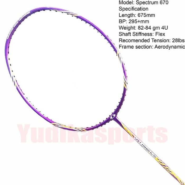 RTSE3 Raket badminton Astec Spectrum 650 dan 670 ORIGINAL + PASANG BG66