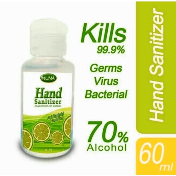 Promo Termurah!!! Imuna Antiseptic GEL Aroma Jeruk Nipis - Hand Sanitizer - Pembasmi Kuman dan Virus